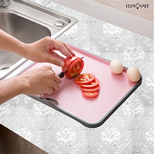 Flynovate-Aluminium-Foil-Wall-Stickers-60X200CM-Kitchen-Wallpaper-Oil-Proof-Waterproof-Heat-Resistant-Easy-to-Clean-Self-Adhesive-and-Anti-Mold-for-Backsplash-Wall-Cabinets-Drawers-and-Shelves