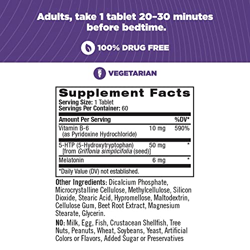 Natrol Advanced Sleep Melatonin + 5Htp, Dietary Supplement For Restful Sleep, 60 Time-Release Tablets, 60 Day Supply (Pack Of 12) #TOP2