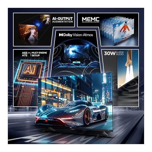 Image of Wobble 108 cm (43 inches) K Series 4K UHD Smart LED TV with Google TV 5.0 (Black) WB43UDAGU2875D25