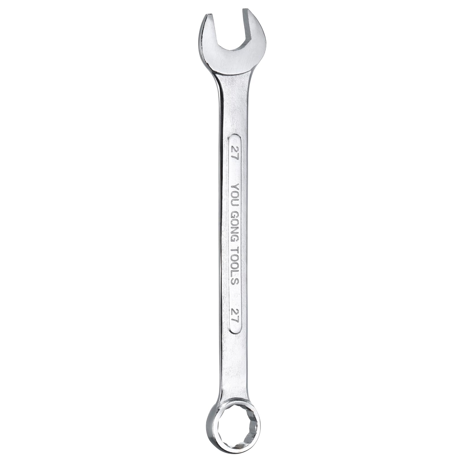 sourcing map Metric Combination Wrench 27mm Open End & 15-Degree Offset 12-Point Box End Double Ended Wrenches Spanners Tools for Household Automotive Machinery DIY Repair