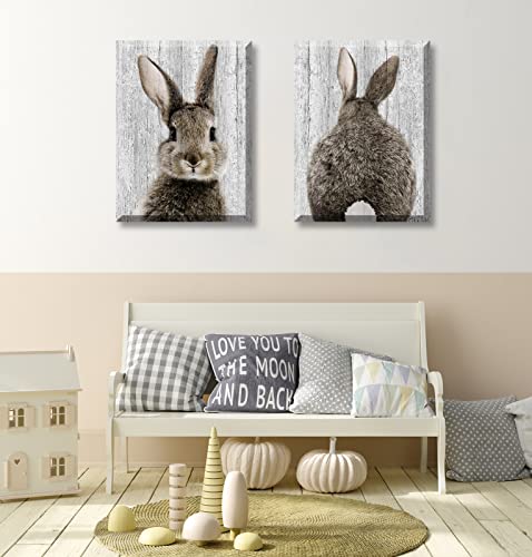 BLINFEIRU-Bunny-Decor-Easter-Canvas-Wall-Art-Brown-Lovely-Rabbit-Pictures-Prints-Baby-Kids-Room-Decorations-Cute-Animal-Artwork-Framed-Ready-to-Hang-12-W-x-16-H-x-2 BLINFEIRU Bunny Decor Easter Canvas Wall Art Brown Lovely Rabbit Pictures Prints Baby Kids Room Decorations Cute Animal Artwork Framed Ready to Hang 12 W x 16 H x 2