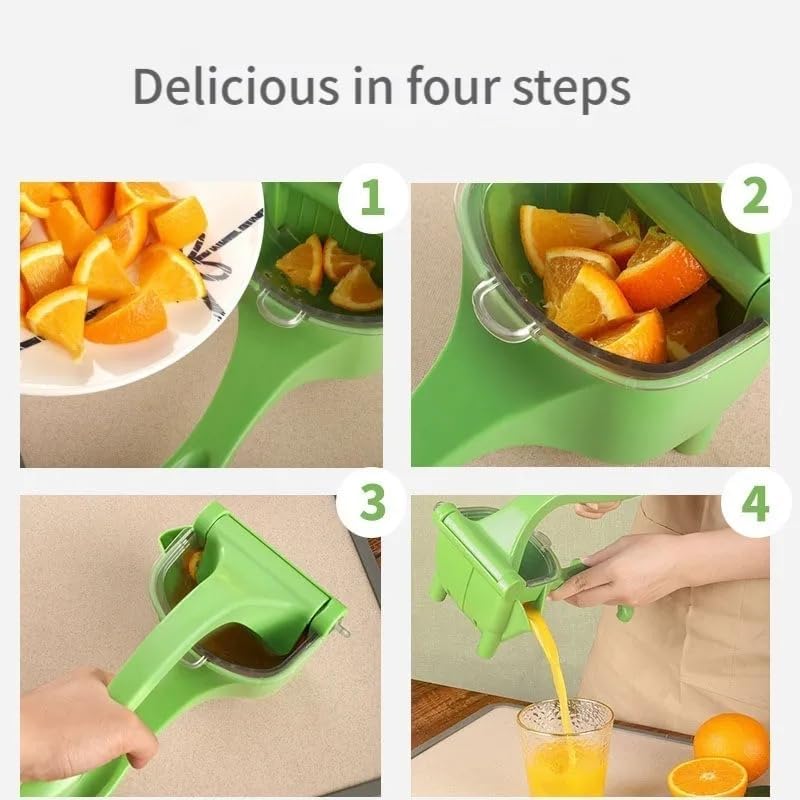 Miniatura 5 de Ailsion - Prensa de jugo de acero inoxidable, exprimidor de frutas manual resistente, prensa de mano exprimidora naranja