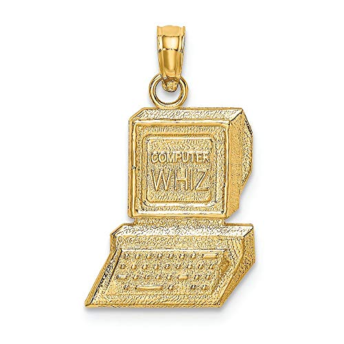 FJC Finejewelers 14k Yellow Gold Computer Wiz Charm