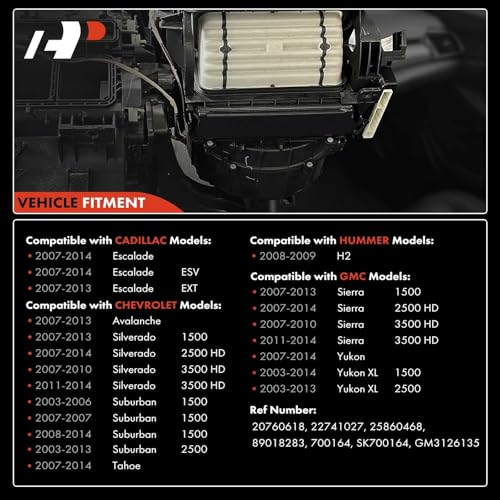 Image of A-Premium Front HVAC Heater Blower Motor with Fan Cage | Compatible with 2007-2014 Chevrolet Silverado, Tahoe, Suburban, Avalanche & GMC Sierra, Yukon & Cadillac Escalade & Hummer