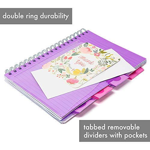 Image of Pukka Pad 5 Subject Spiral Notebook 3-Pack - 200 Pages, 100 Sheets of 80GSM Paper with Repositionable Dividers & Perforated Edges for School & Office Planning & Organization - B5-7 X 10, Pastel