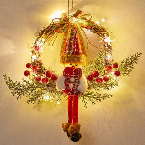 Türkranz Weihnachten, 35 CM Weihnachtskranz, Weihnachten Deko...