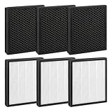 6 Pcs F1 Replacement Filter Compatible with AMEIFU F1 Air Purifier, Double-Sided and Activated Carbon, for Large Room