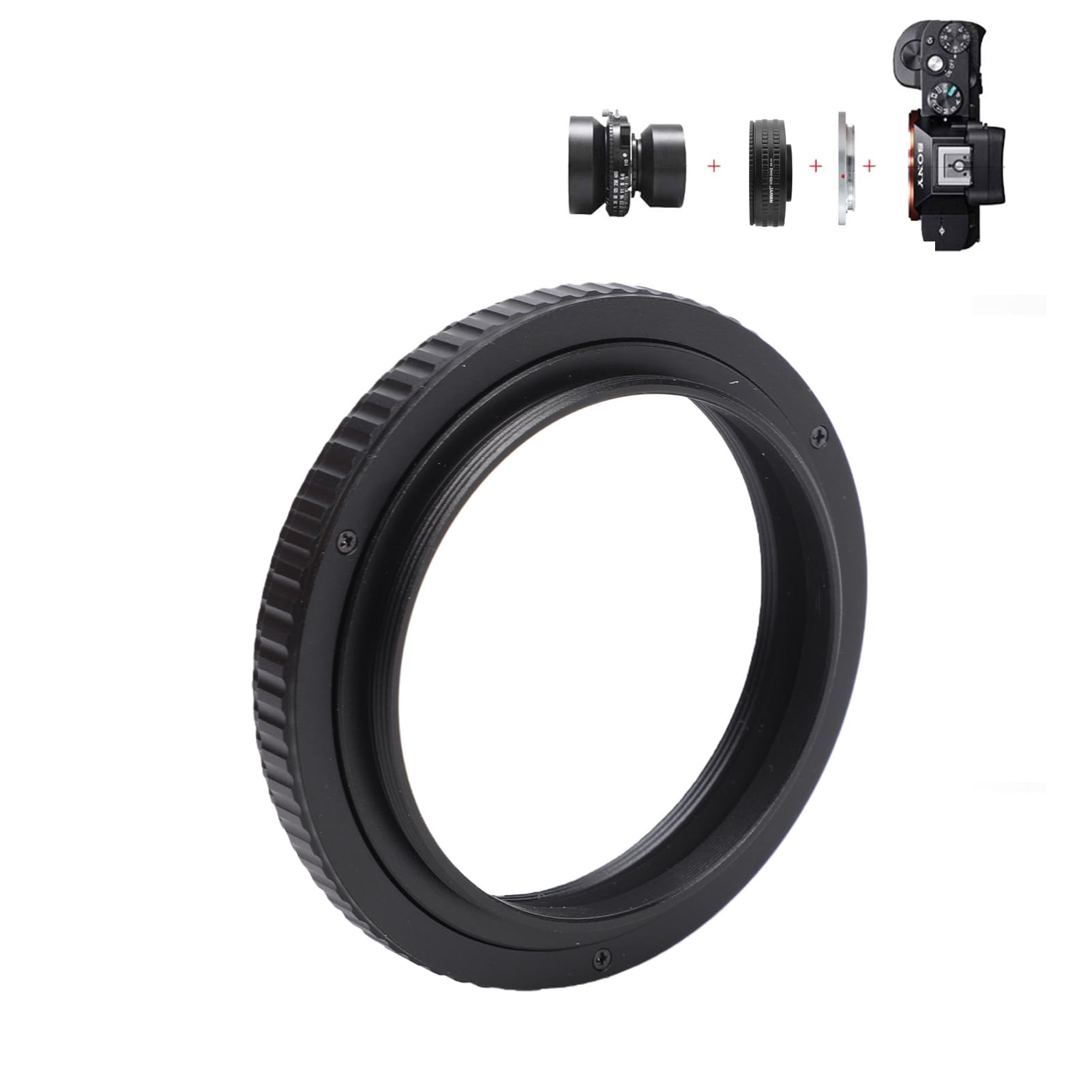 Adattatore Elicoidale Macro da 12-19 Mm, Tubo di Prolunga Elicoidale di Messa a Fuoco M65, Accessorio Tubo Macro per Fotografia Ravvicinata Dell'obiettivo della Fotocamera