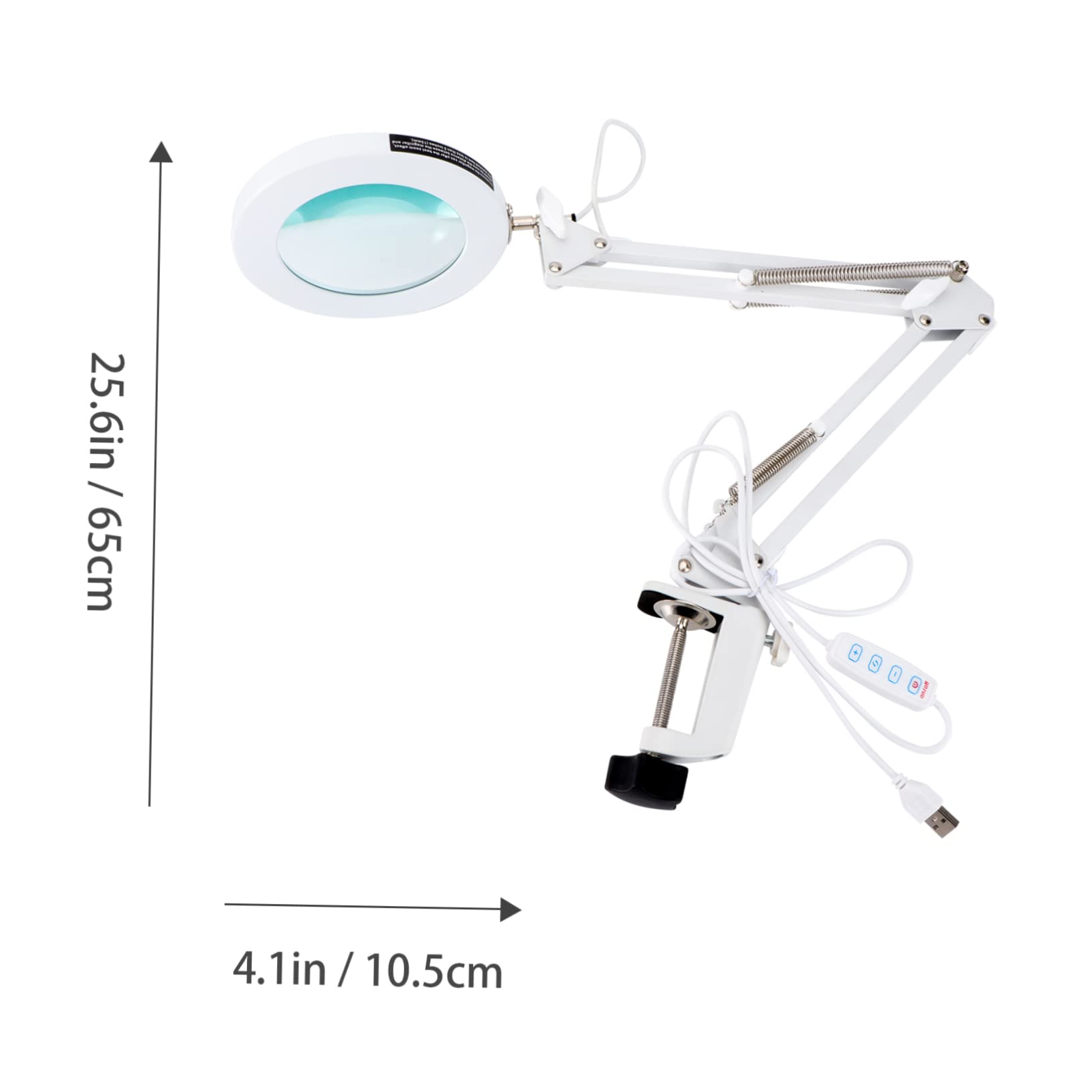 Lámpara Lupa LED 5x Luz Regulable y Brazo Ajustable, Lámpara de Escritorio de Color Claro para Soldadura y Manualidades, Luz LED Multinivel para Trabajo Detallado, 1 Unidad, Uso