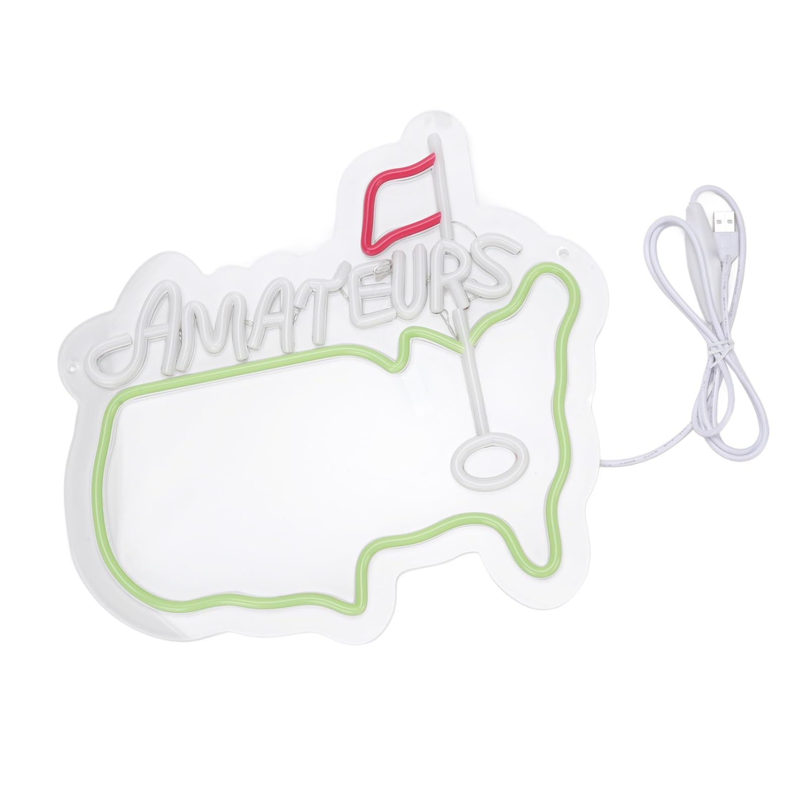 Jeffergarden Neon Schild Amateur, LED Golf Neon Licht Grün Dimmbar Wand,