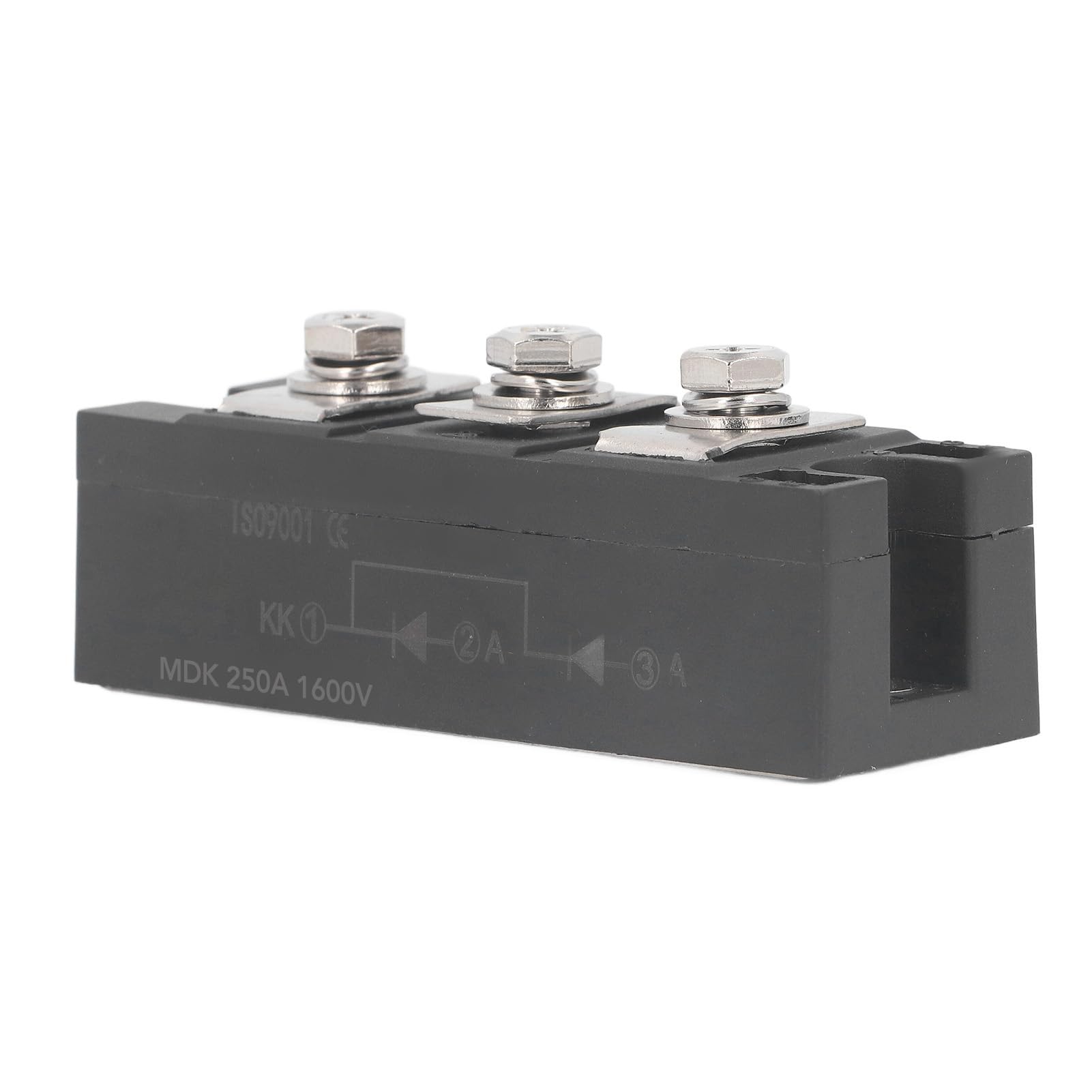 Diodo rectificador de módulo de cátodo común MDK, módulo rectificador de 1600 V, diodo antirreflectante fotovoltaico con refrigeración de placa de latón, rectificador de alto (MDK 250A 1600V)
