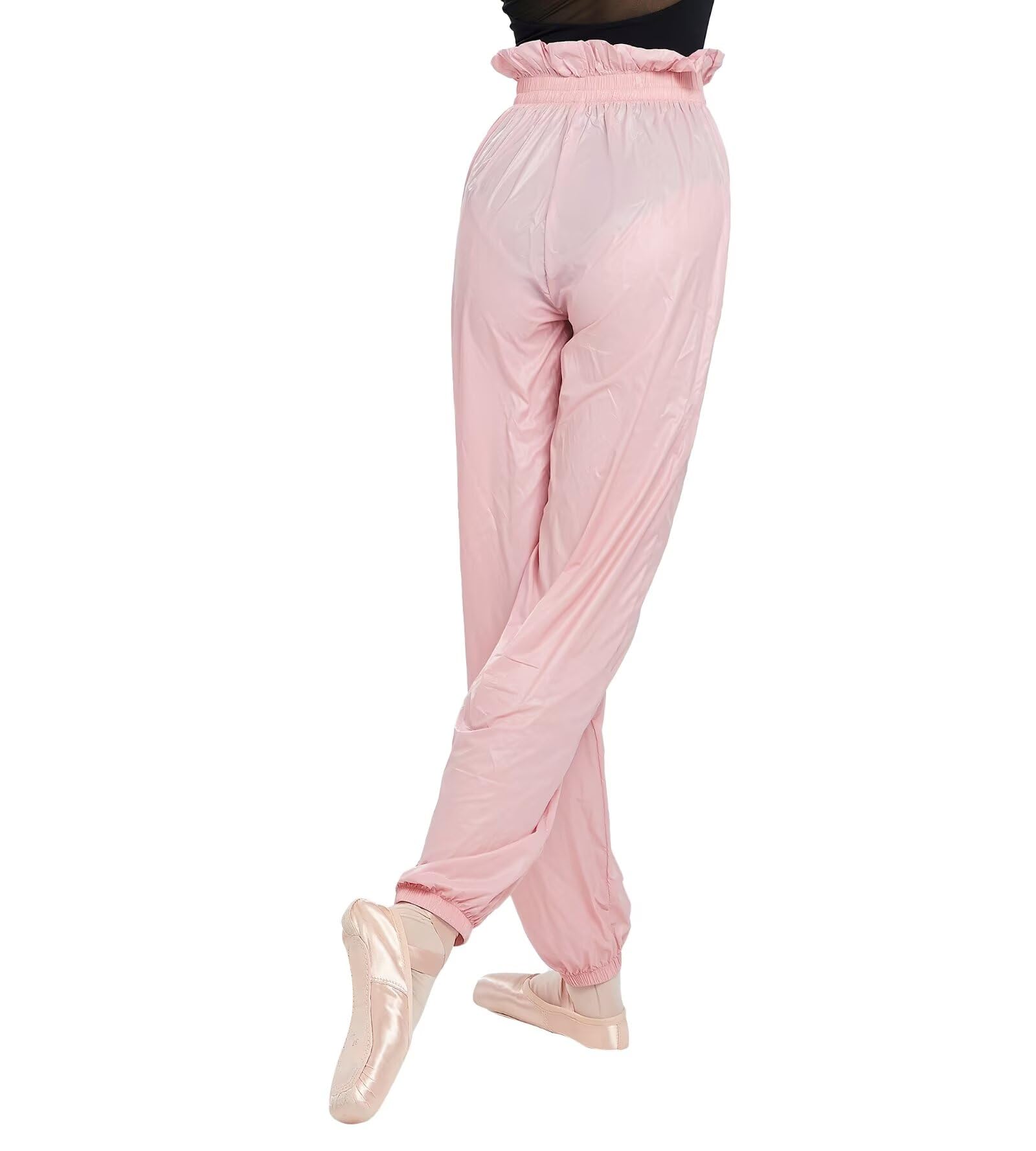 Damen Ballett Wärme Hosen, Leichte, Dünne Hochtaillierte Aufwärmhose Ripstop Pant Hose für Damen