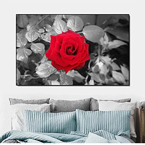 Art moderne fleur rose rouge pour réveiller la décoration du salon