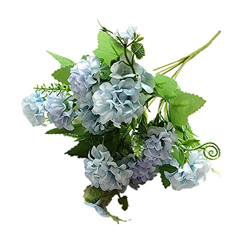 Whiie891203 Artificial Fake Plants, Artificial flower Stage Arrangements Wedding Bouquets Decorations Floral Table Centerpieces for Home Kitchen Garden Party Grave DIY Decor Blue