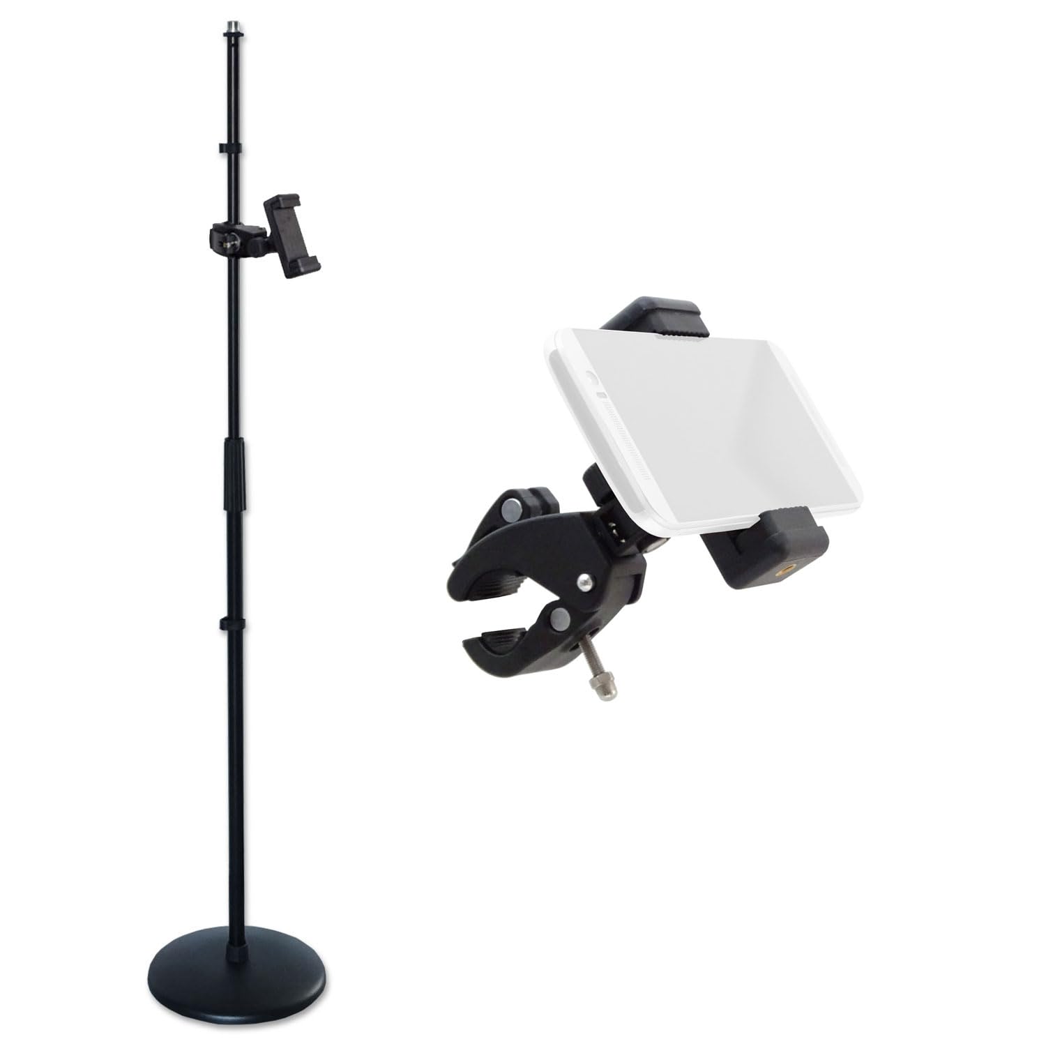 keepdrum MS015 statyw mikrofonowy prosty statyw z uchwytem na smartfon