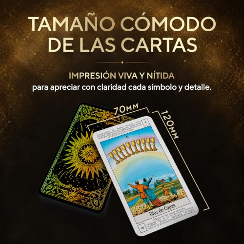 Miniatura 6 de Cartas Del Tarot De Rider Waite En Español Con Guía Digital Y Bolsa - Baraja De Tarot Con Reverso Holográfico - Cartas Del Tarot Con Descripciones Educativas