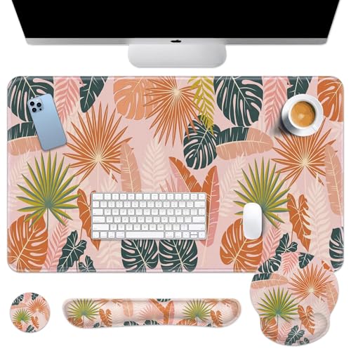Tapis de souris grand format protège-poignet ergonomique contre la fatigue pour clavier et ordinateur