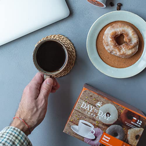 Image of Day To Day Donut Blend Medium Roast Single Serve Coffee Pods, 12-Count Box (Pack of 6) for K-Cup Keurig Brewers