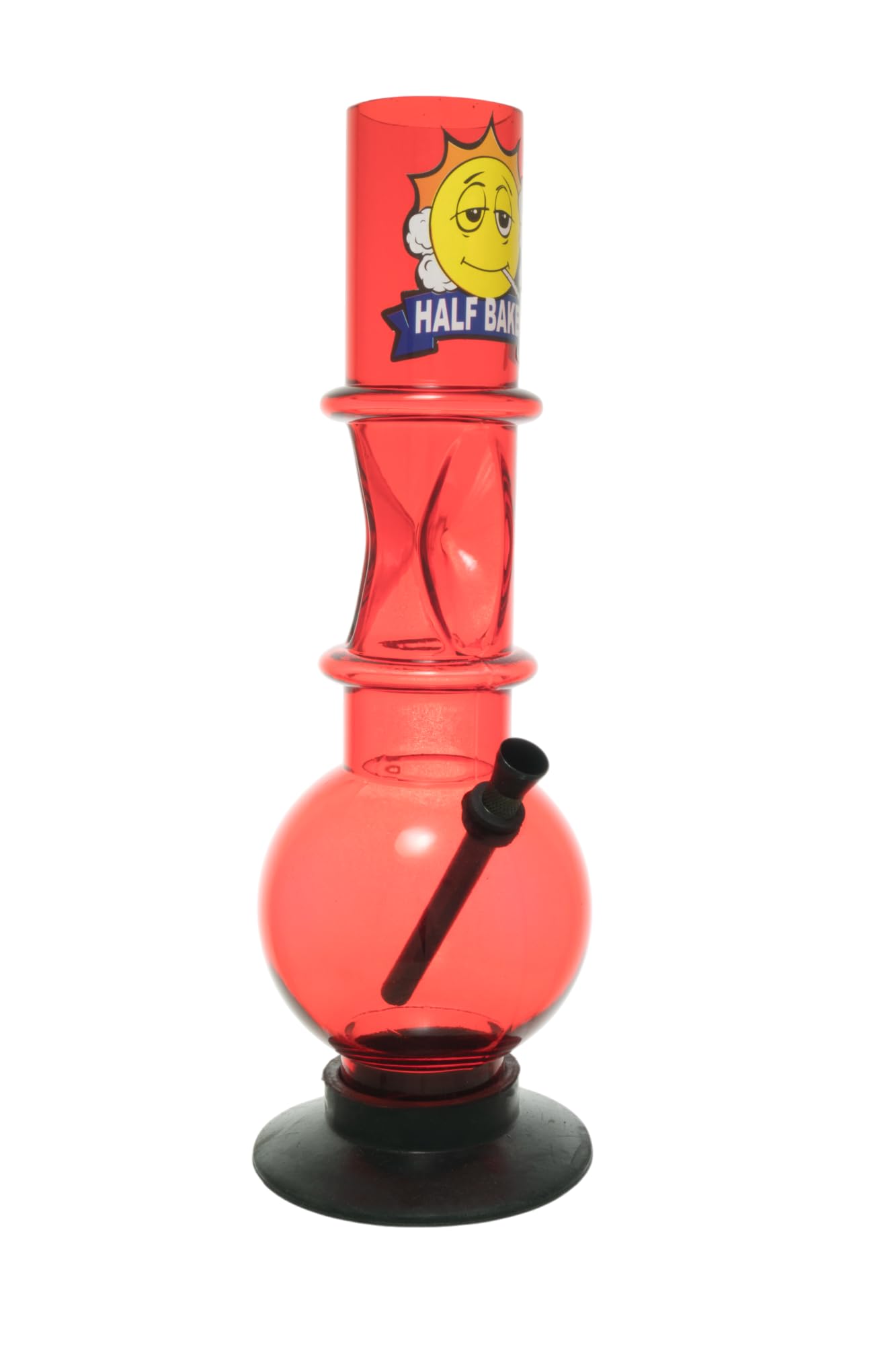 Half Baked "For Sure" 30cm Acrylic Waterpipe Bong (Red)