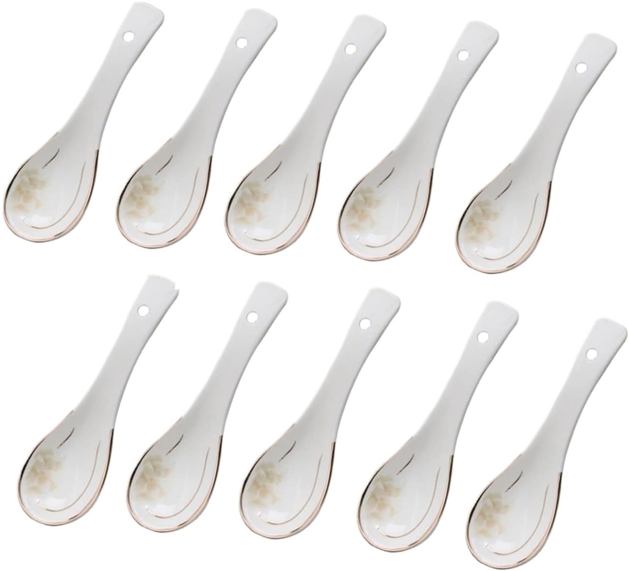 Cuillères à soupe en céramique couverts ménagers pour table asiatique