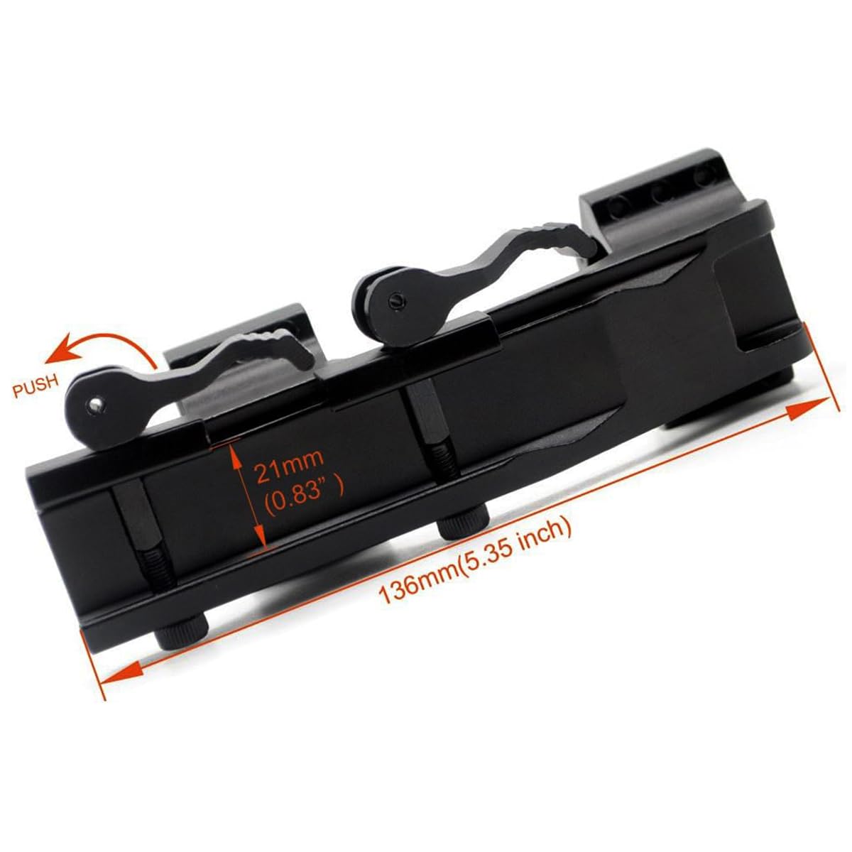 Paike Supporto per cannocchiale a Doppio Anello con Portata in avanti a sgancio rapido 1 Pollice / 30 mm