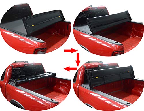 Kscpro Quad Fold Tonneau Cover Soft Four Fold Truck Bed Covers For 2009-2014 Ford F-150 F150 With 5.5 Ft Bed, Styleside #TOP2