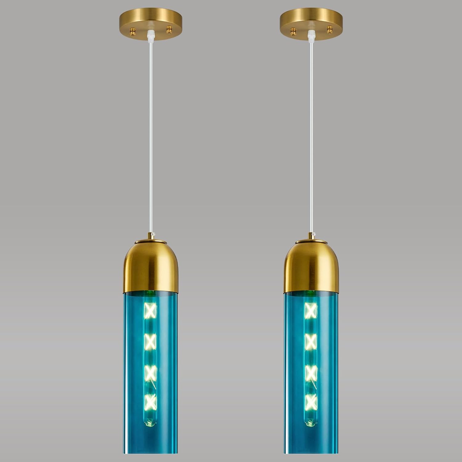 LBSQJ Gold Pendant Light Ceiling Hanging Light Fixture Art Modern Mini