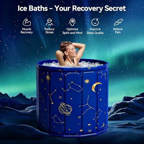Bañera de hielo plegable para aliviar el dolor muscular en casa sin ocupar espacio 3