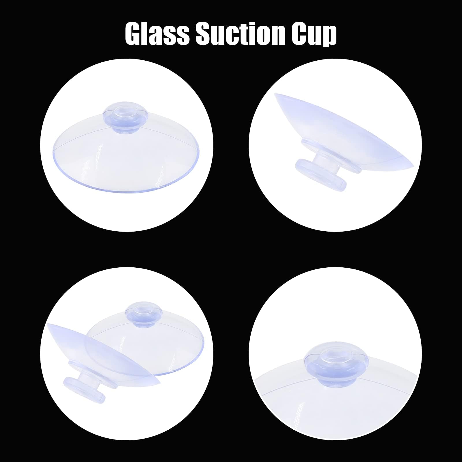 30 Pack Glass Table Suction Cups - 45mm Rubber Suckers, Anti-Collision, Clear Plastic Desk Suction Pads