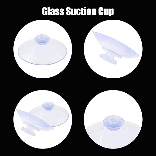 Miniatura 10 de Paquete de 10 ventosas de cristal para mesa de 0.71 pulgadas (0.709 in), ganchos de goma sin ganchos, ventosas anticolisión, ventosas transparentes,