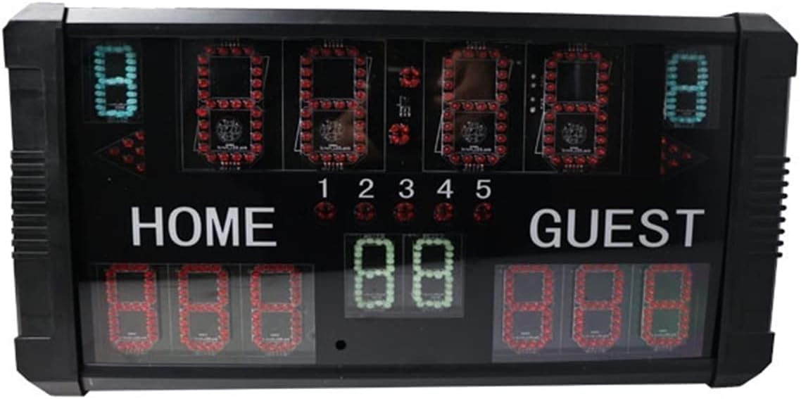 LED Digital Scoreboard Electronic Scoreboard with Wireless Remote Control, LED Portable Basketball Scoreboard Referee Scoreboards & Timers