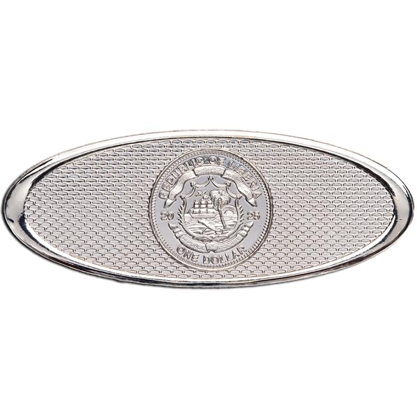 Ford 2025 Liberia Commemorative Badge Collector Coin, 1 oz White Brass, $1 Denomination