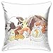 JACHE Fruits Basket Zodiac Animals + Rice Ball Decorative Throw Pillow Covers for Sofa Couch Cushion Pillow Cases 18x18 Inch