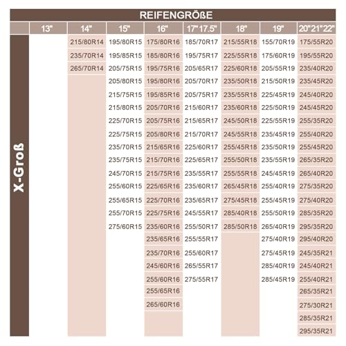 MOONCOOL Schneesocken Auto Textil Schneeketten - Reifensocken Snow Chains for Cars Ultimative Reifenhaftung und -haftung Passend für Reifen, Auto SUV Minivan Pickup, (2er-Set) Extragroß, Schwarz