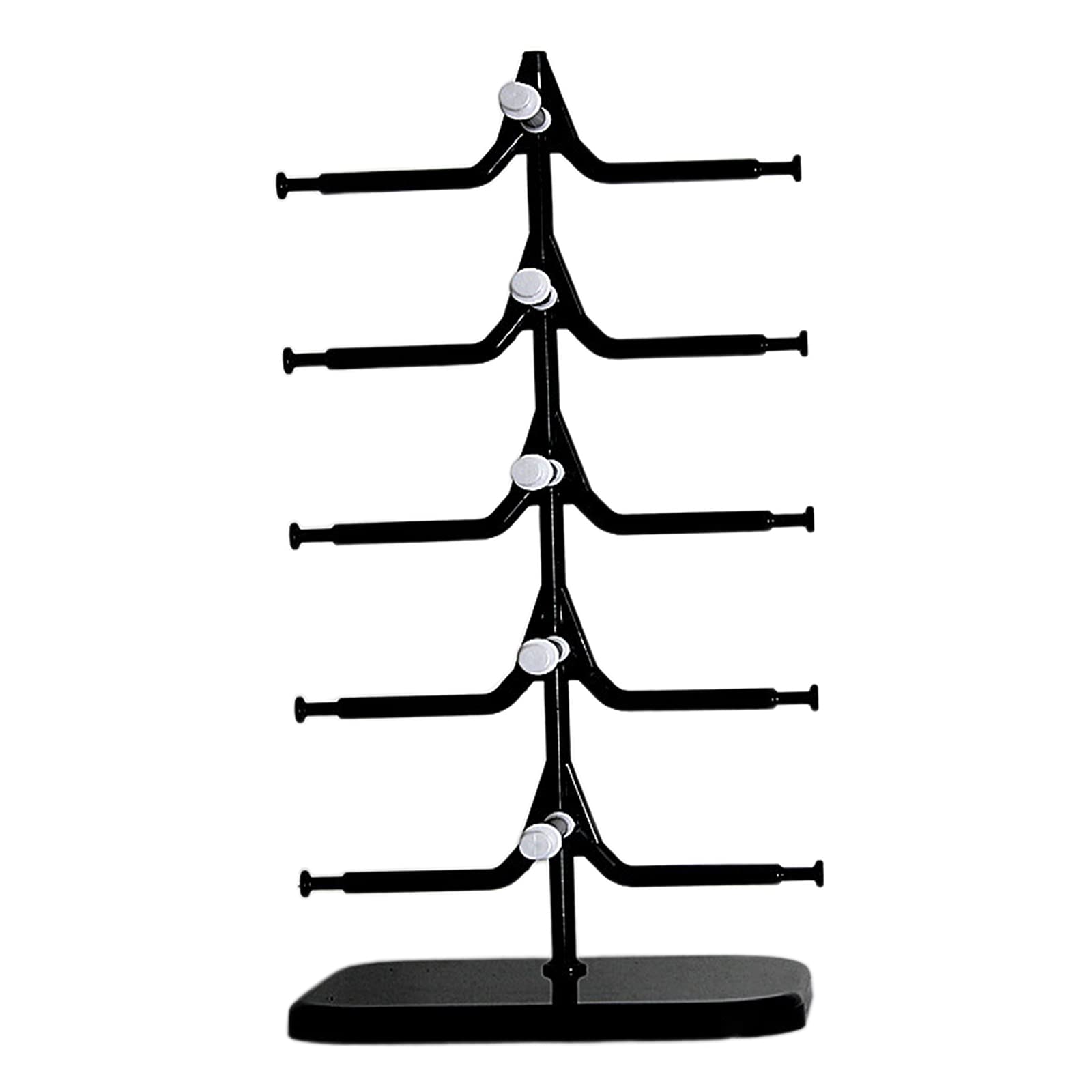 SAZ DEKOR 5 Pair Sunglasses Display Rack Eyeglass Glasses Stand Organizer Black White-image-20