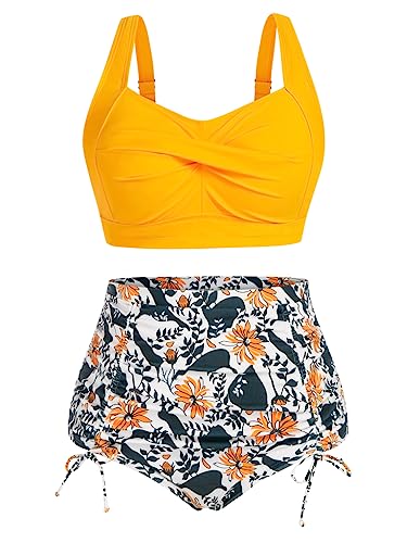 Hanna Nikole Bikini Sets Damen übergröße High Waist Elastisch Bikini...