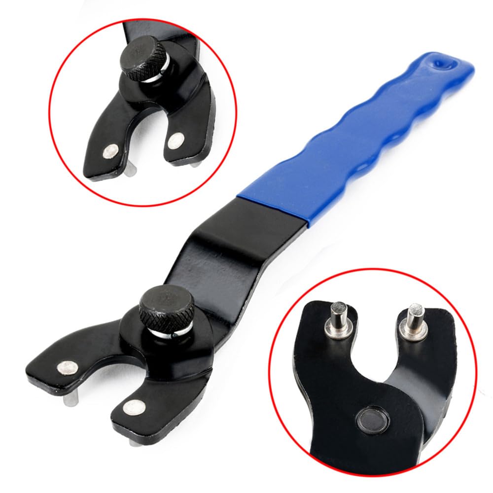 2 Pieces Adjustable Angle Grinder Spanner,Universal 8-50mm Angle Grinder Spanner Key Adjustable Pin Wrench with Plastic Handle for Angle Grinders with Wrench - Image 4