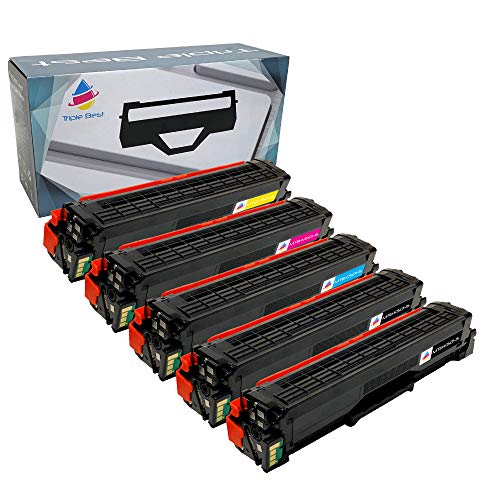 Limited Stock Triple Best Compatible Toner Cartridge Replacement for Samsung CLT-K504S CLT-C504S CLT-M504S CLT-Y504S Xpress C1810W Xpress C1860FW (Black; Cyan; Magenta; Yellow) (5 Packs)
