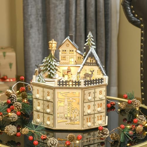 Décorations de Noël féeriques avec le calendrier de l'Avent LED