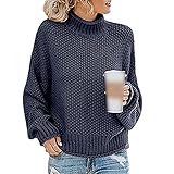 KeYIlowys Automne/Hiver Nouveau Style Chandail Femmes éPais Fil Pull à Col Roulé Chandail Femmes