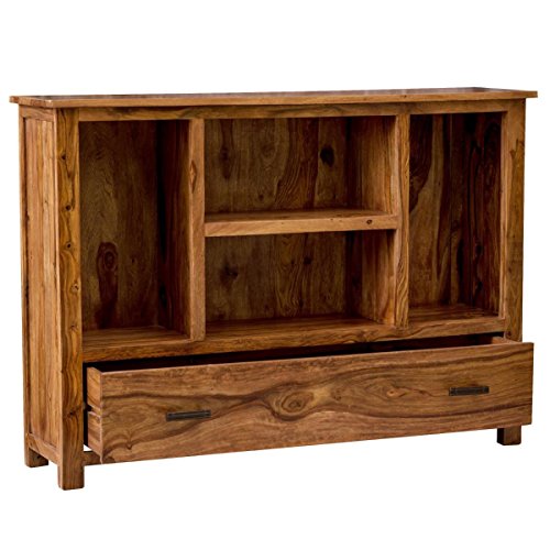 Image of The Attic Colorado Console Table|Console Table for Living Room Foyer|Solid Wood Classy Console Table|Honey Matte Finish