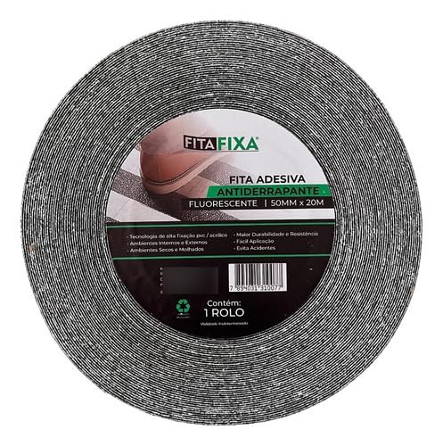 Fita Antiderrapante Escada Epi Lixa Adesivo Fluorescente 20m Fita Fixa