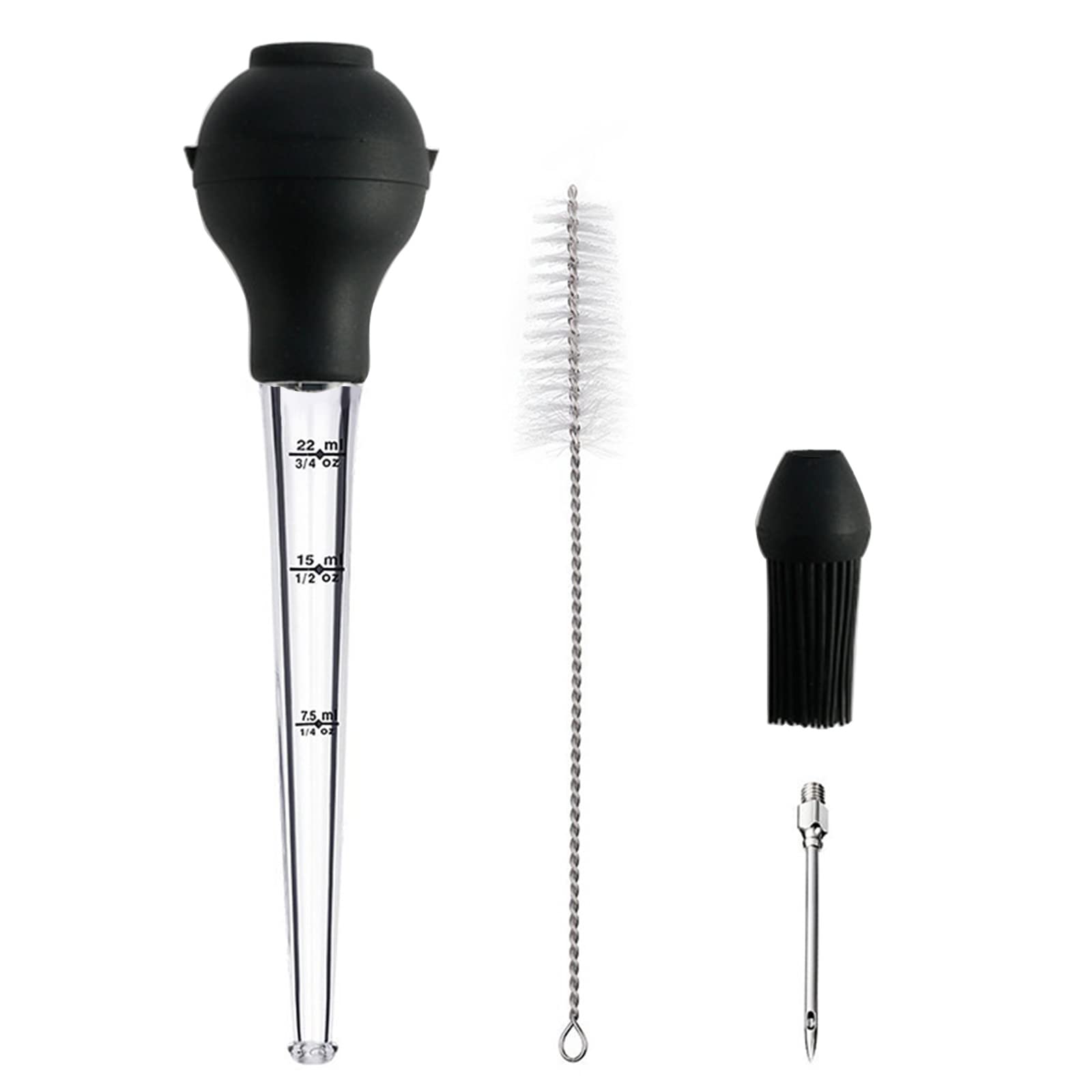 YROHGKPN Turkey Baster Food Grade Cooking Basting Tools Detachable Round Bulb Baster Cooking Gadget for Meat Poultry Beef Chicken Basting Brush for Turkey