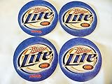 Miller Lite Beer Coaster Set - 'True Pilsner Beer - Blue Logo'