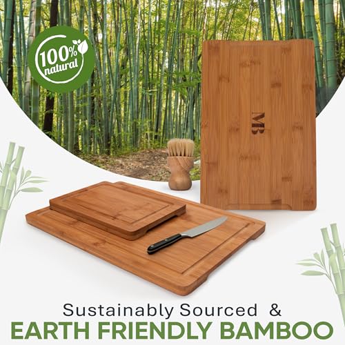 Set de 3 tablas de cortar de bambú MelBell miniatura 5