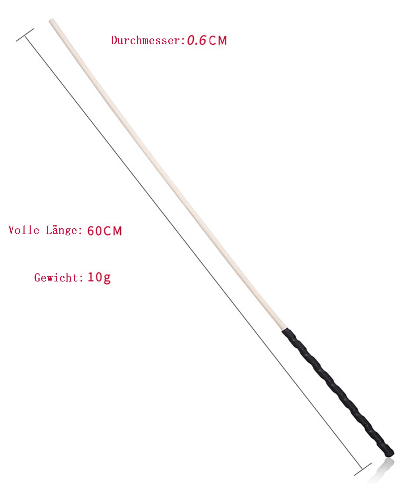 JINGHUA3 Látigo Flogger Látigo de Madera Dura Hilos de Ratán Fustas de Montar 60 cm Látigos de Coqueteo Fetiche Erótico Nalgadas Juego de Rol Esclavo SM Bondage BDSM Juguete Sexual (Negro) (Color : S