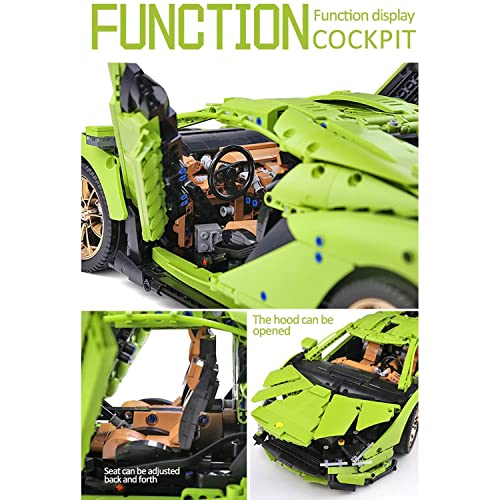 YANANCCE Technikbausteine Auto 3868 Teile Technikbausteine Auto,13057 Technic Model Large Building Blocks Car,1:8 2.4G… – Bild 5