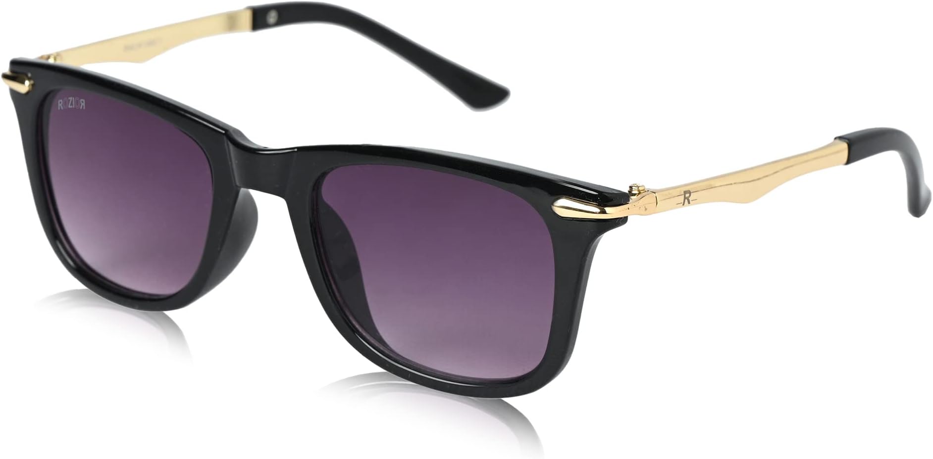 RoziorUnisex Child Kid'S Polarization Square Sunglasses Black Frame, Black Lens (Small) - Pack Of 1