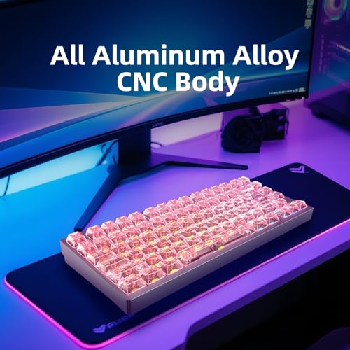 Image of IROK MG75MAX 81 Keys Wired Magnetic Switch Keyboard, 256KHZ Single Key Scan Rate, PCB Nano-Coating Waterproof, Hall Effect, 8KHZ /ARGB /CNC Aluminum Gaming Keyboard(Pink)