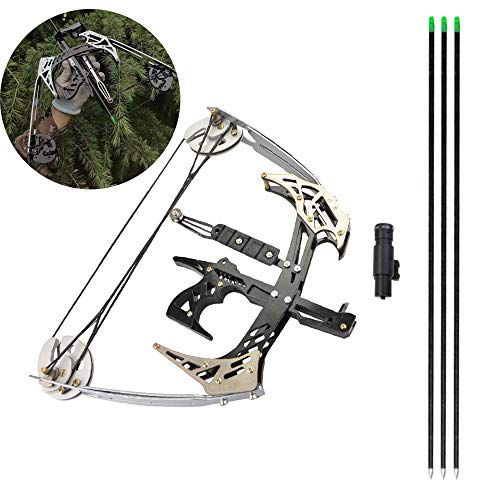 Archery Compound Bow and Arrow Kits 25 Lbs Mechanical Compound Bow Right and Left Hand Bow for Outdoor Hunting Shooting